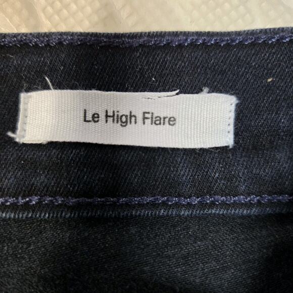 Frame Denim Le High Flare Jeans Womens 30 Dark Wash Cowgirl Rockabilly Boho USA - Picture 8 of 13